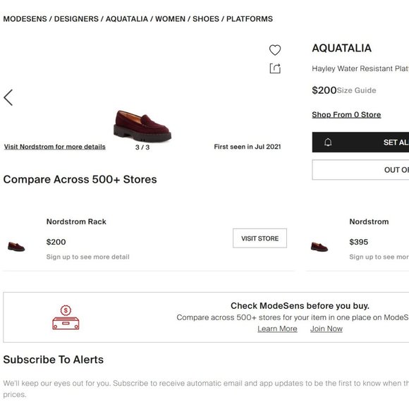 NIB Aquatalia Hayley Platform Loafer Water Resistant Suede - Picture 10 of 16